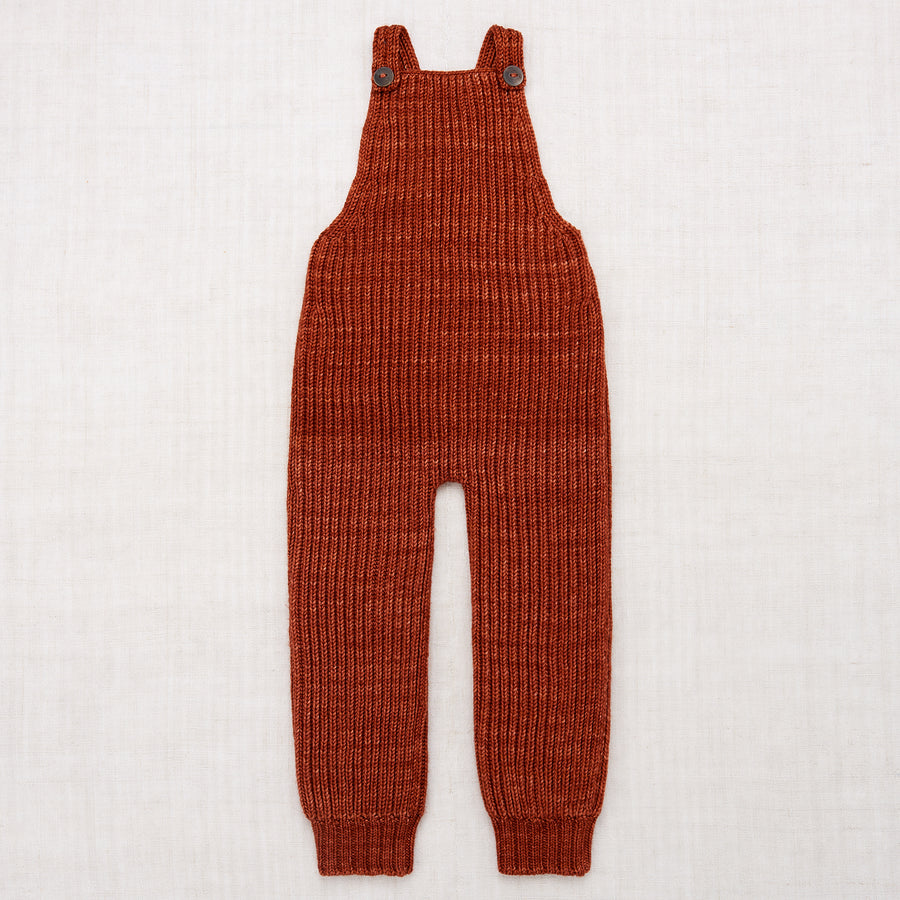 Misha and Puff Fisherman Rib Overalls - Henna