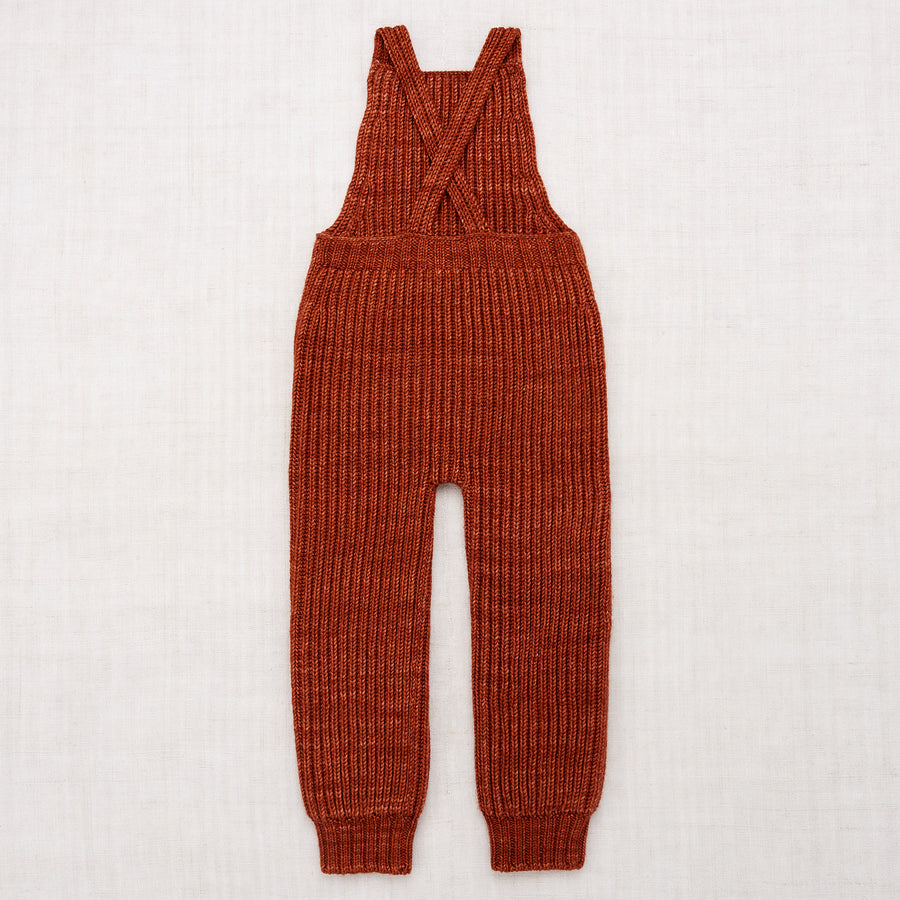 Misha and Puff Fisherman Rib Overalls - Henna