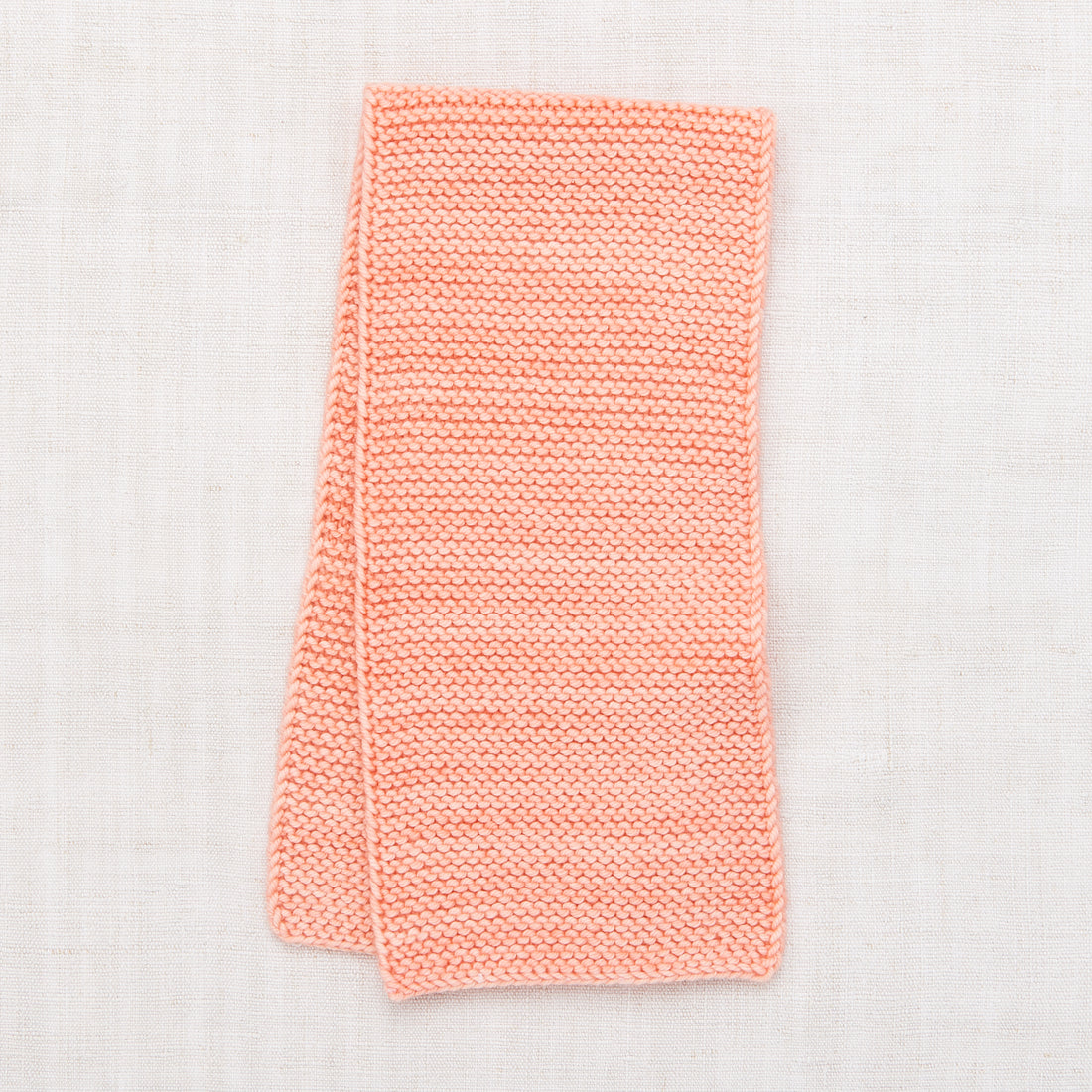 Misha and Puff Garter Stitch Scarf - Grapefruit