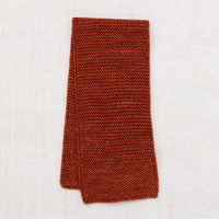 Misha and Puff Garter Stitch Scarf - Henna