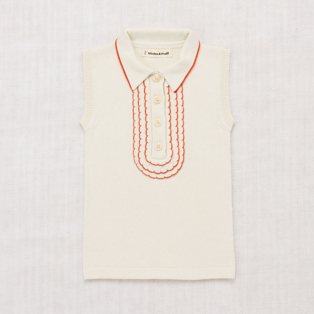 Misha and Puff Vanilla/Crimson Red Janis Vest