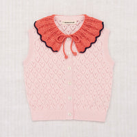 Misha and Puff knitwear Misha and Puff English Rose Hearts Eyelet Zoe Vest