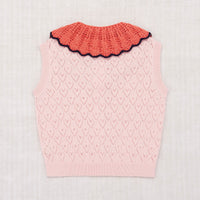 Misha and Puff knitwear Misha and Puff English Rose Hearts Eyelet Zoe Vest