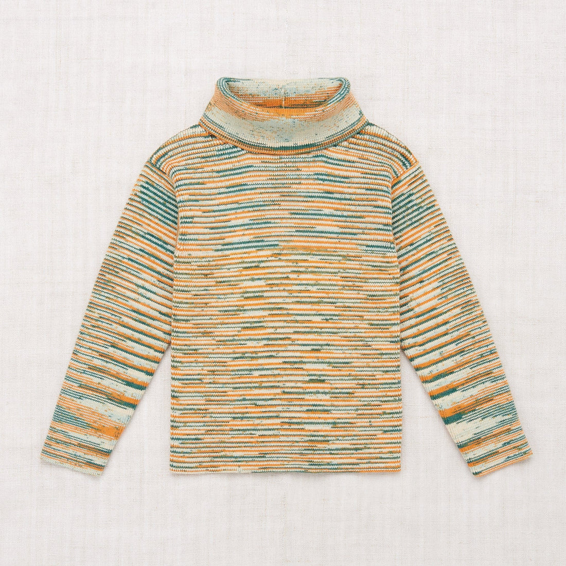 Misha and Puff knitwear Misha and Puff Jersey Turtleneck - Peacock Space Dye