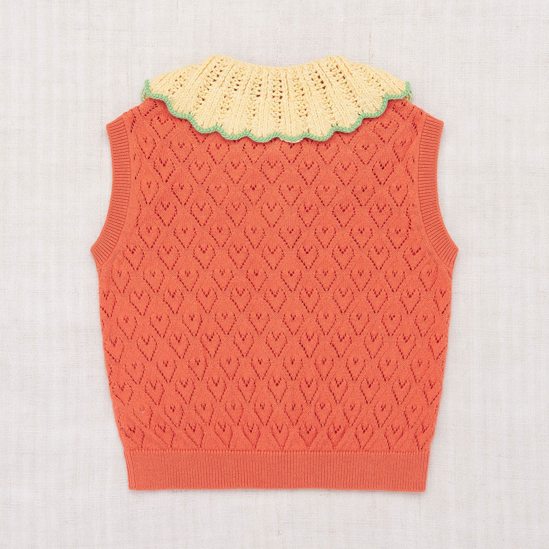 Misha and Puff knitwear Misha and Puff Melon Hearts Eyelet Zoe Vest