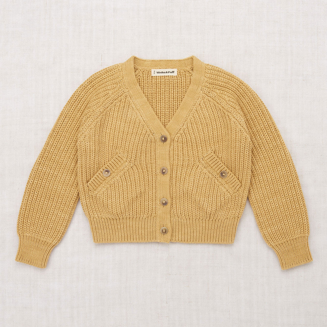 Misha and Puff knitwear Misha and Puff Root Fisherman Rib Everyday Cardigan