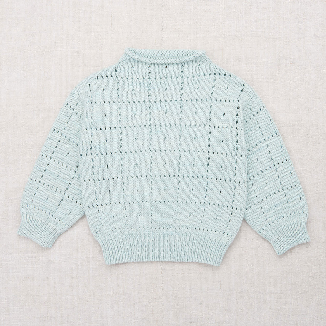 Misha and Puff knitwear Misha and Puff Steel Blue Windowpane Pullover