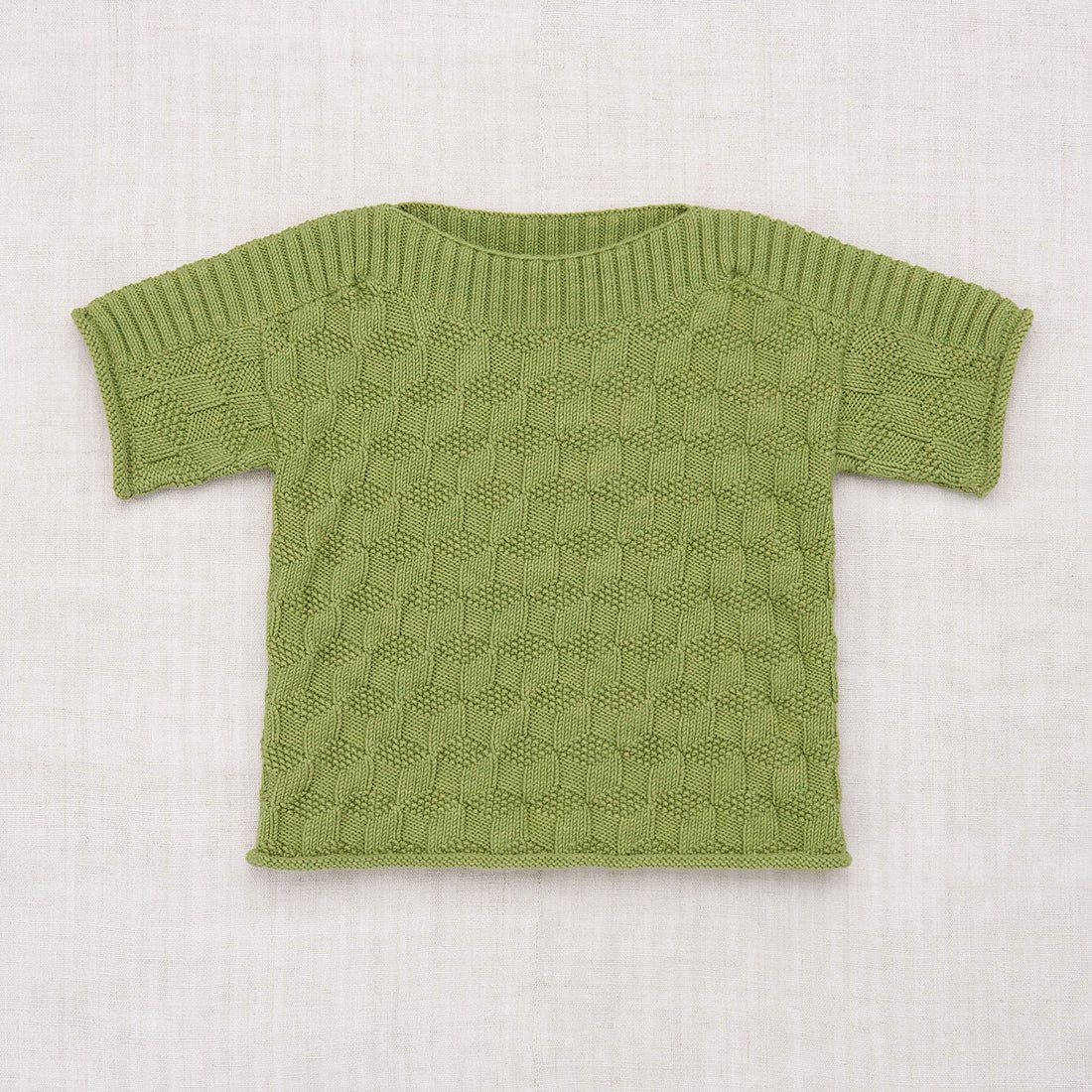 Misha and Puff knitwear Misha and Puff Willow Block Stitch Boatneck Tee