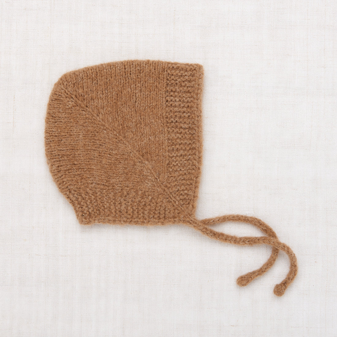 Misha and Puff Natural Alpaca Garter Bonnet - Camel