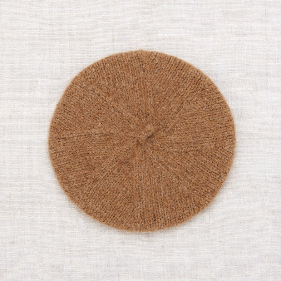 Misha and Puff Natural Alpaca Simple Beret - Camel