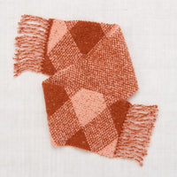 Misha and Puff Plaid Boucle Scarf - Henna