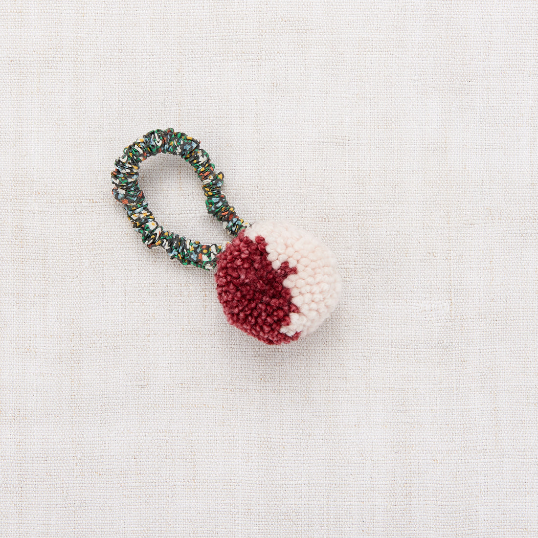 Misha and Puff Pom Pom Hair Tie - Cranberry