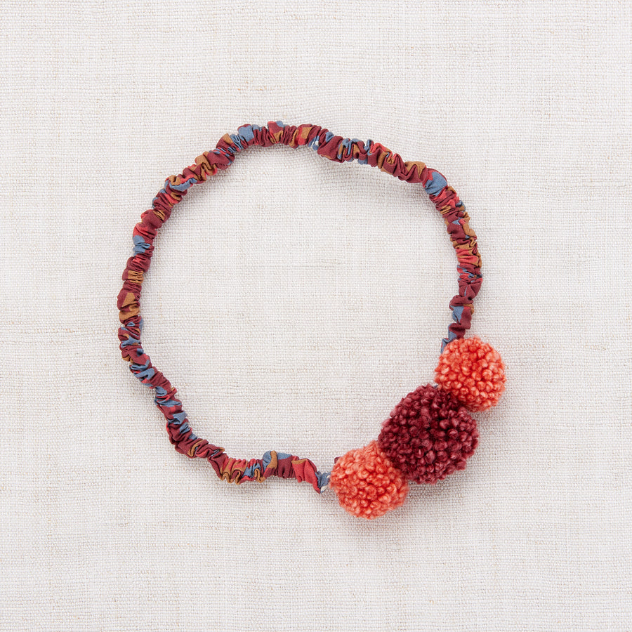 Misha and Puff Pom Pom Headband - Cranberry