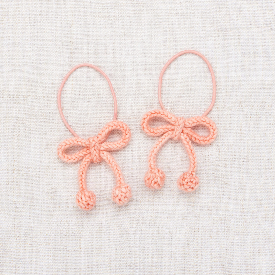 Misha and Puff Popcorn Bow Elastic Set - Grapefruit
