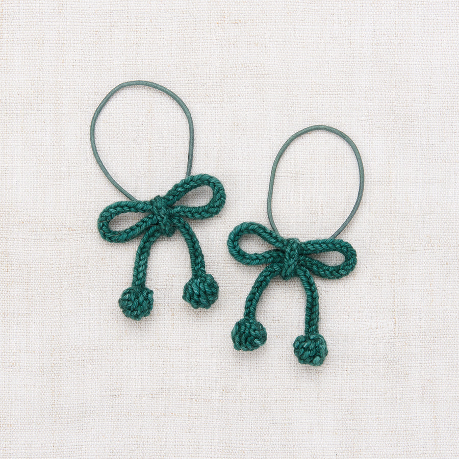 Misha and Puff Popcorn Bow Elastic Set - Peacock