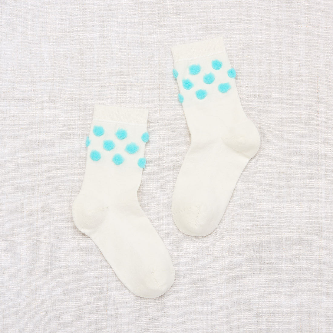 Misha and Puff Faded Space Dye Puff Crew Socks