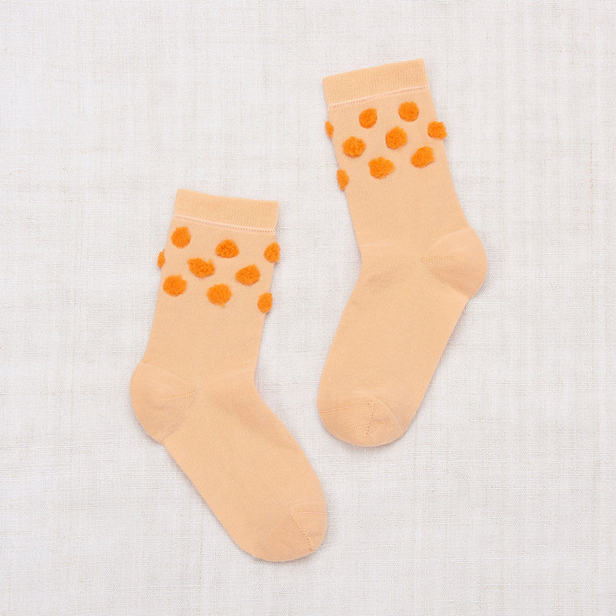 Misha and Puff Peach Puff Crew Socks