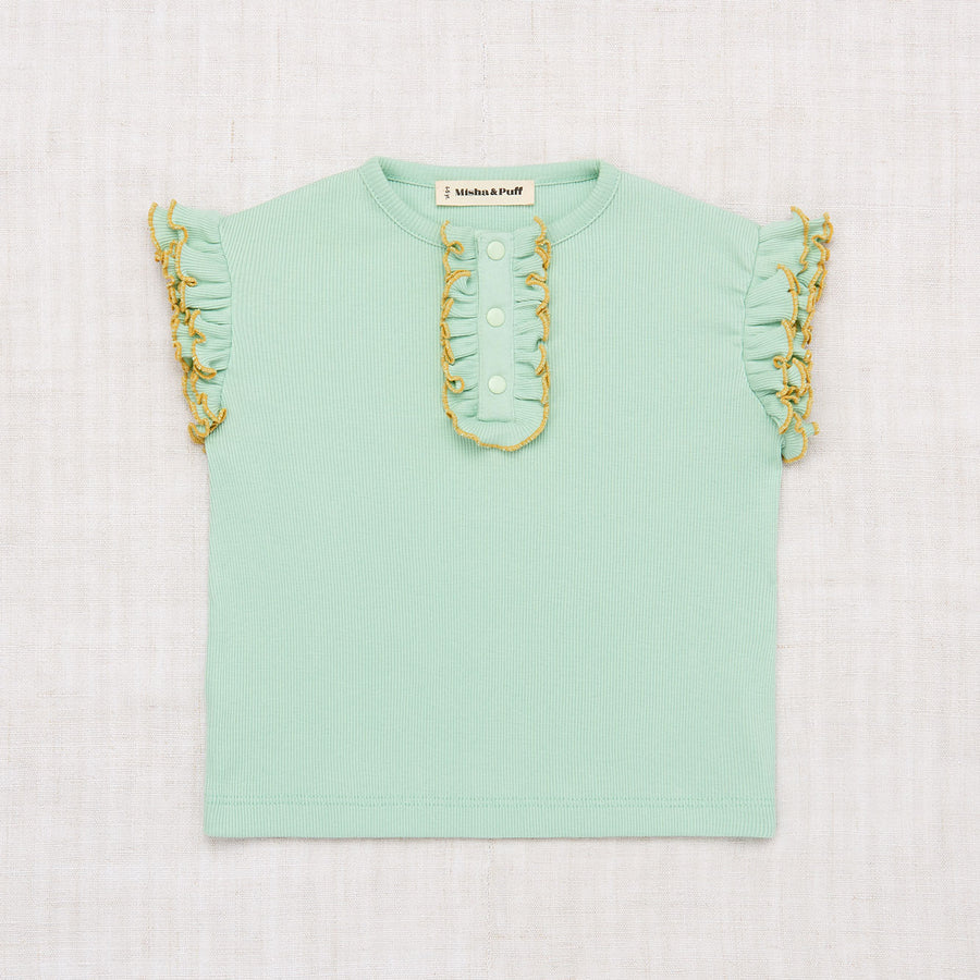 Misha and Puff Seafoam Rae Ruffle Top