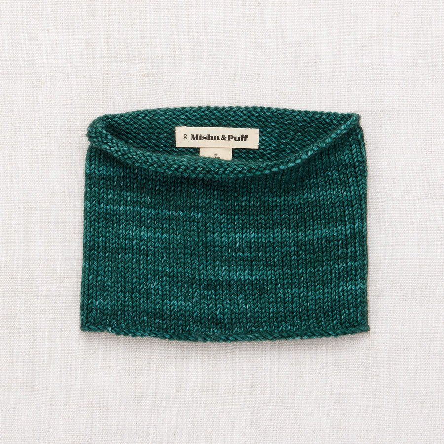 Misha and Puff Rolled Cowl - Peacock