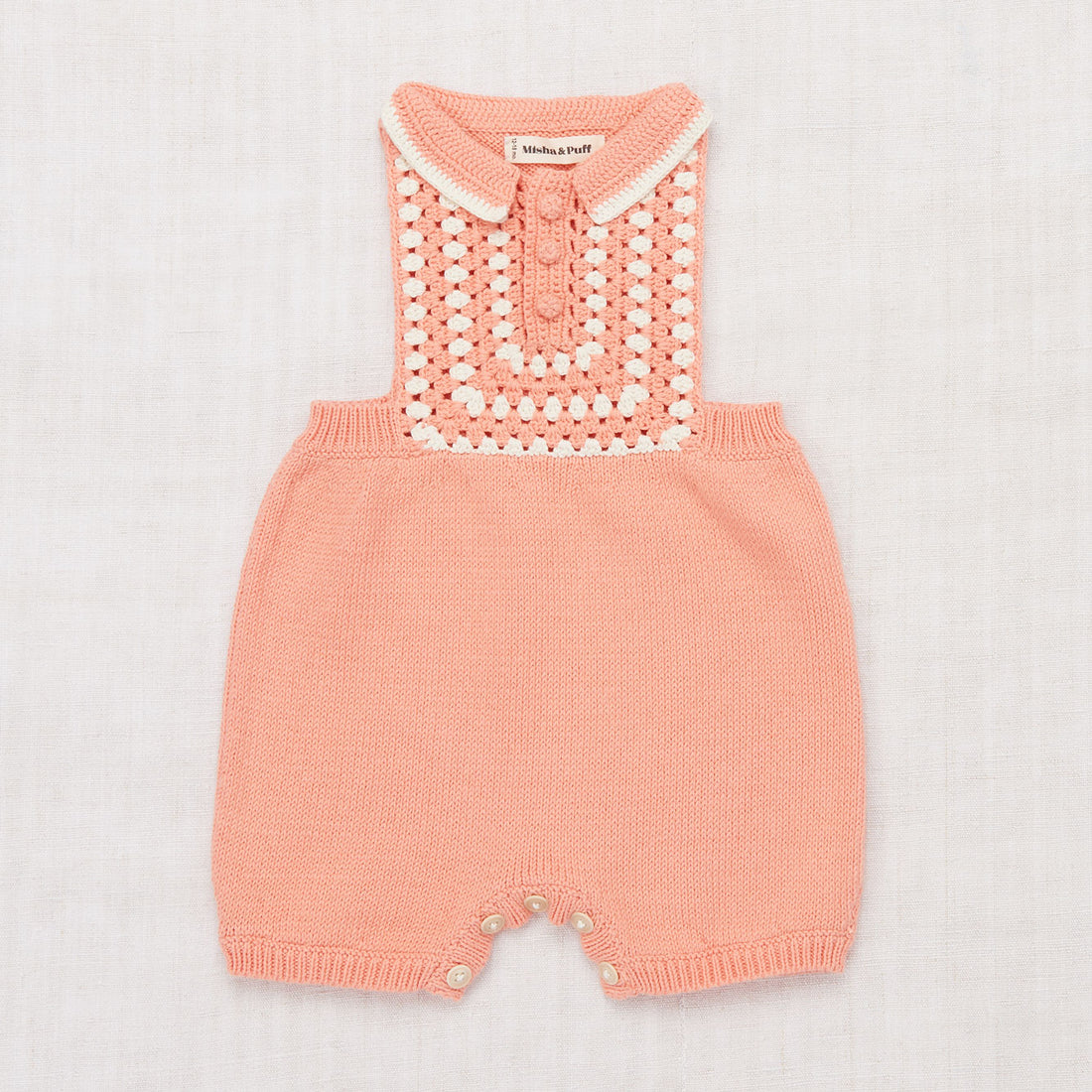 Misha and Puff Coral Ezra Romper