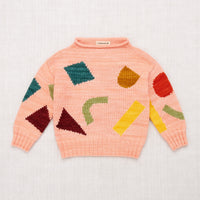 Misha and Puff Square Intarsia Sweater - Grapefruit