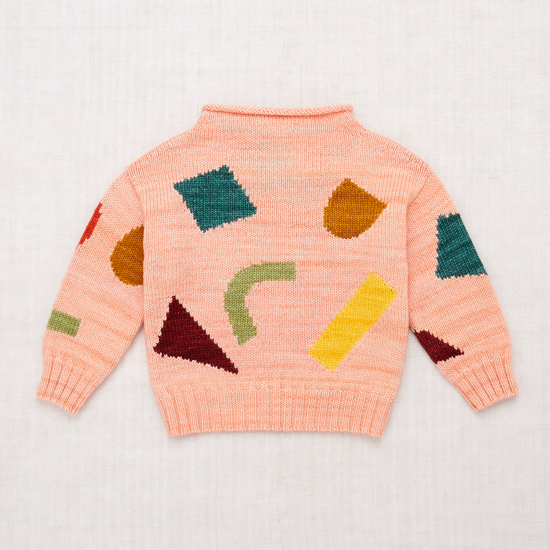 Misha and Puff Square Intarsia Sweater - Grapefruit
