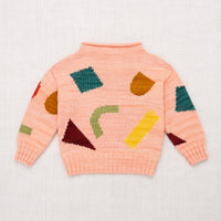 Misha and Puff Square Intarsia Sweater - Grapefruit