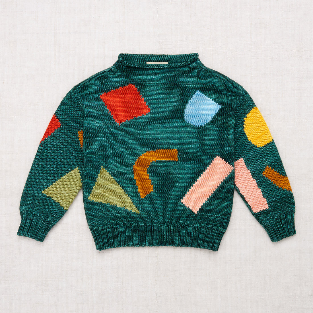 Misha and Puff Square Intarsia Sweater - Peacock