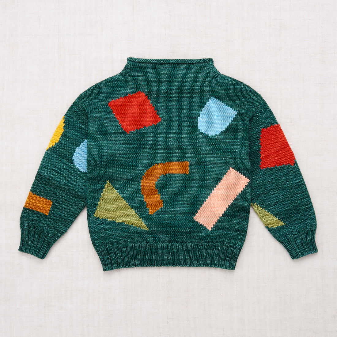 Misha and Puff Square Intarsia Sweater - Peacock