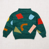 Misha and Puff Square Intarsia Sweater - Peacock