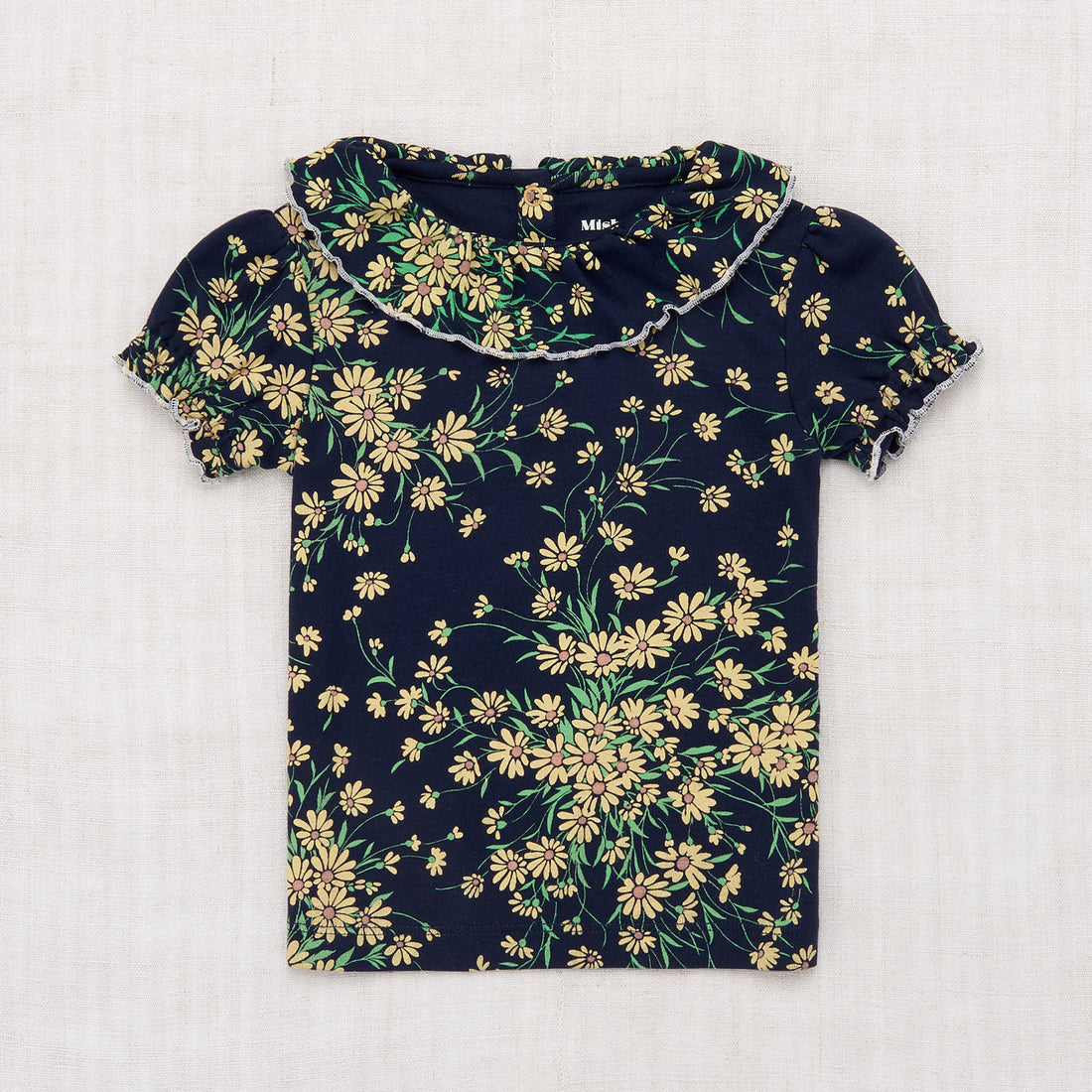 Misha and Puff tees Misha and Puff Maritime Blue Wild Daisy Balloon Sleeve Paloma Tee