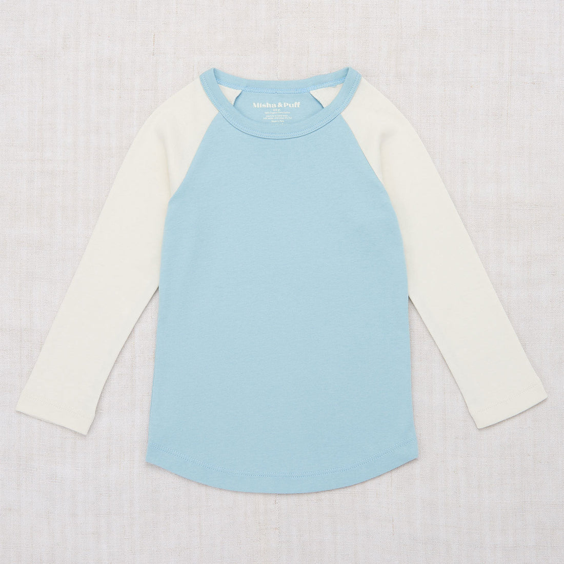 Misha and Puff tees Misha and Puff Steel Blue Baseball Tee