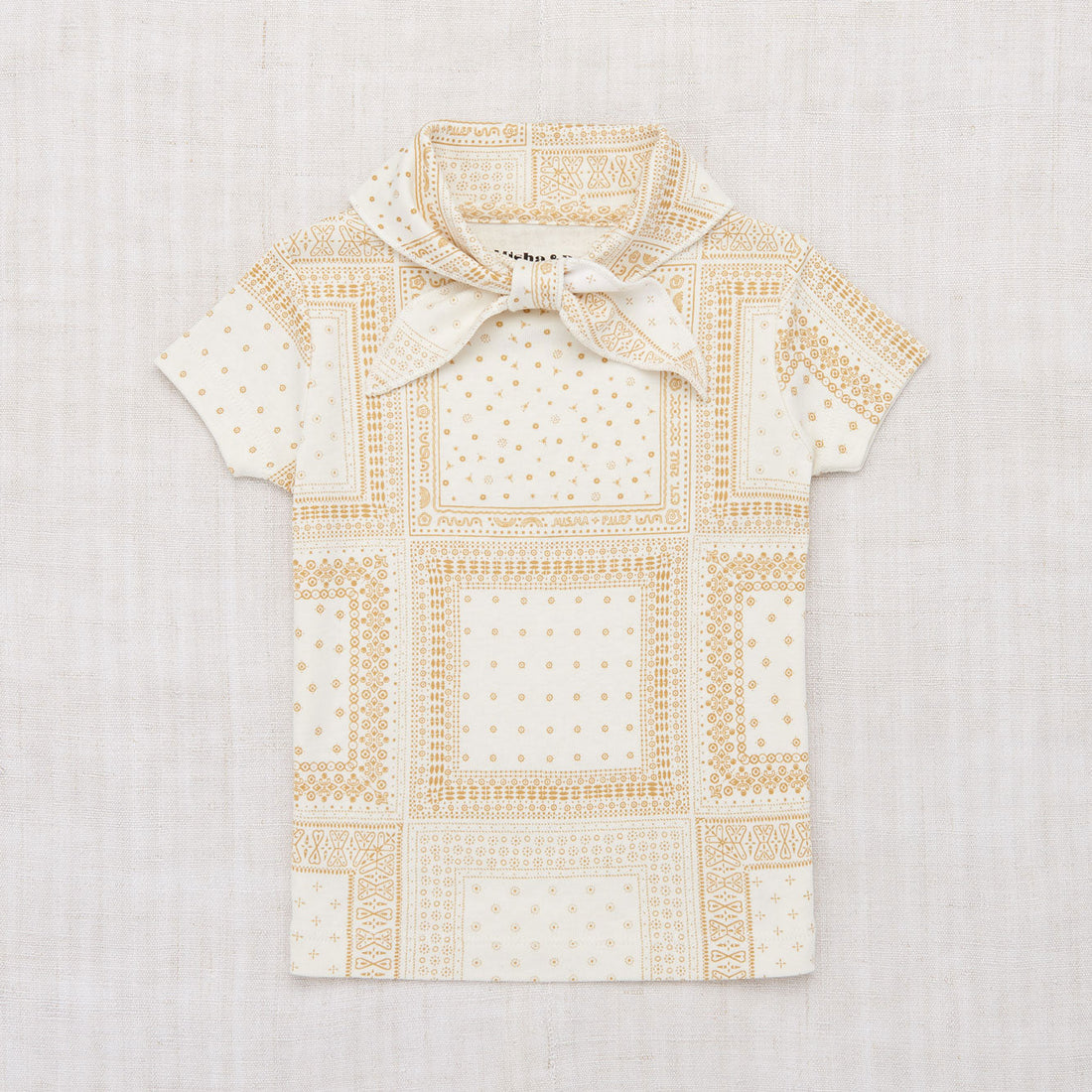 Misha and Puff tees Misha and Puff Winter Cream Patchwork Bandana Scout Tee