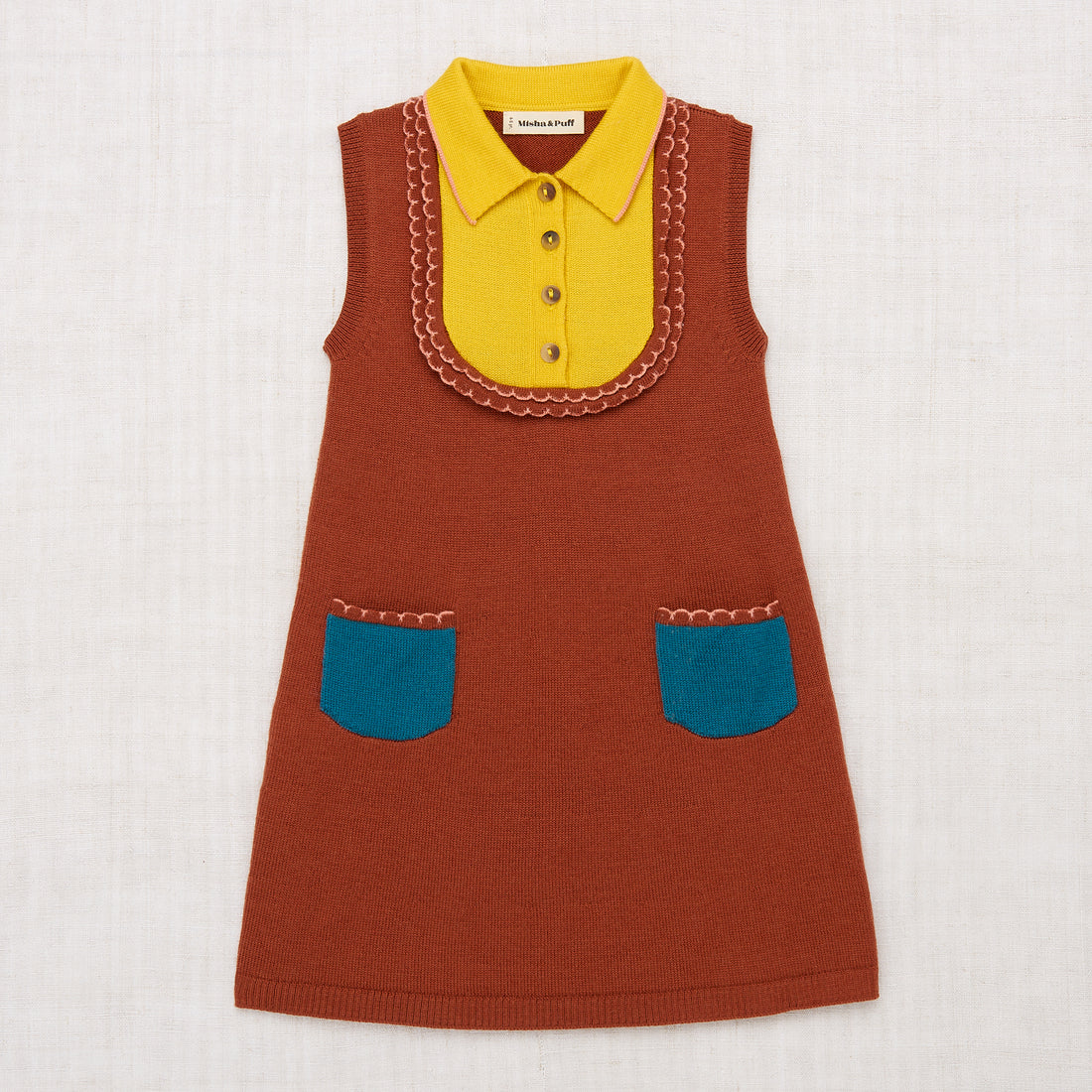 Misha and Puff Wool Janis Dress - Henna