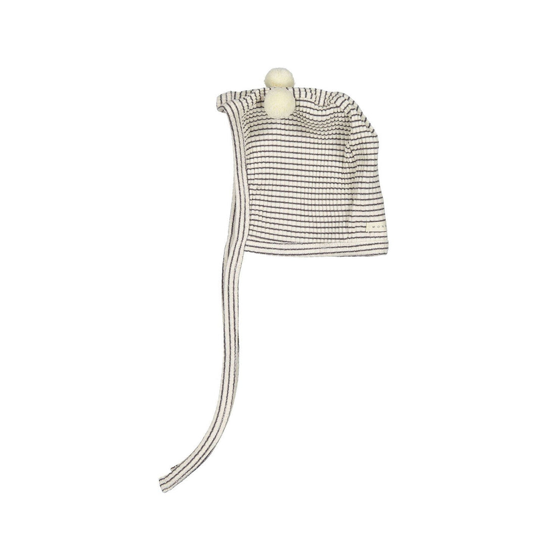 Monbebe accessories OS Monbebe Black Stripes Rib Bell Bonnet