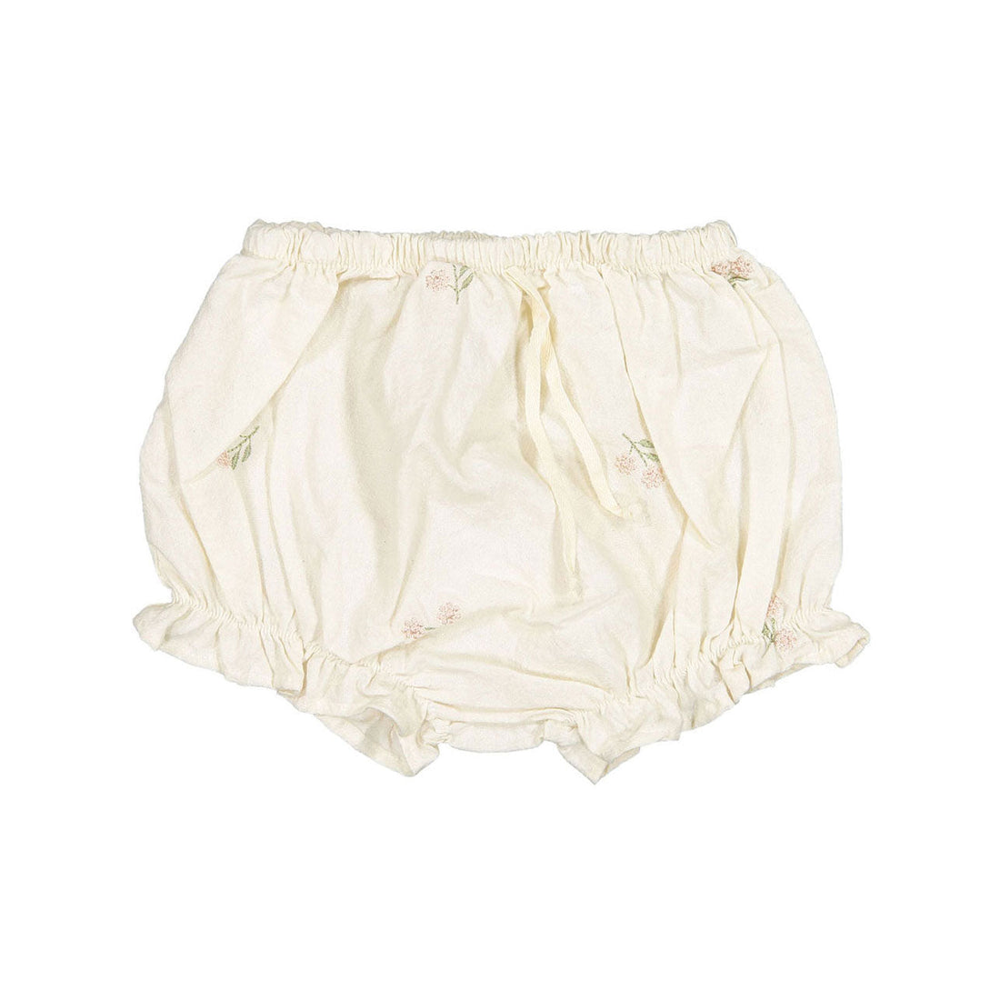 Monbebe bottoms Monbebe Cream/Indi Pink Flower Embroidery Le Bloomer