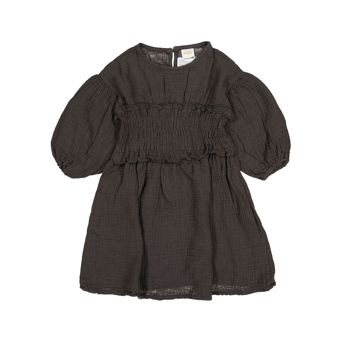 Monbebe dresses Monbebe Charcoal Smocke Dress