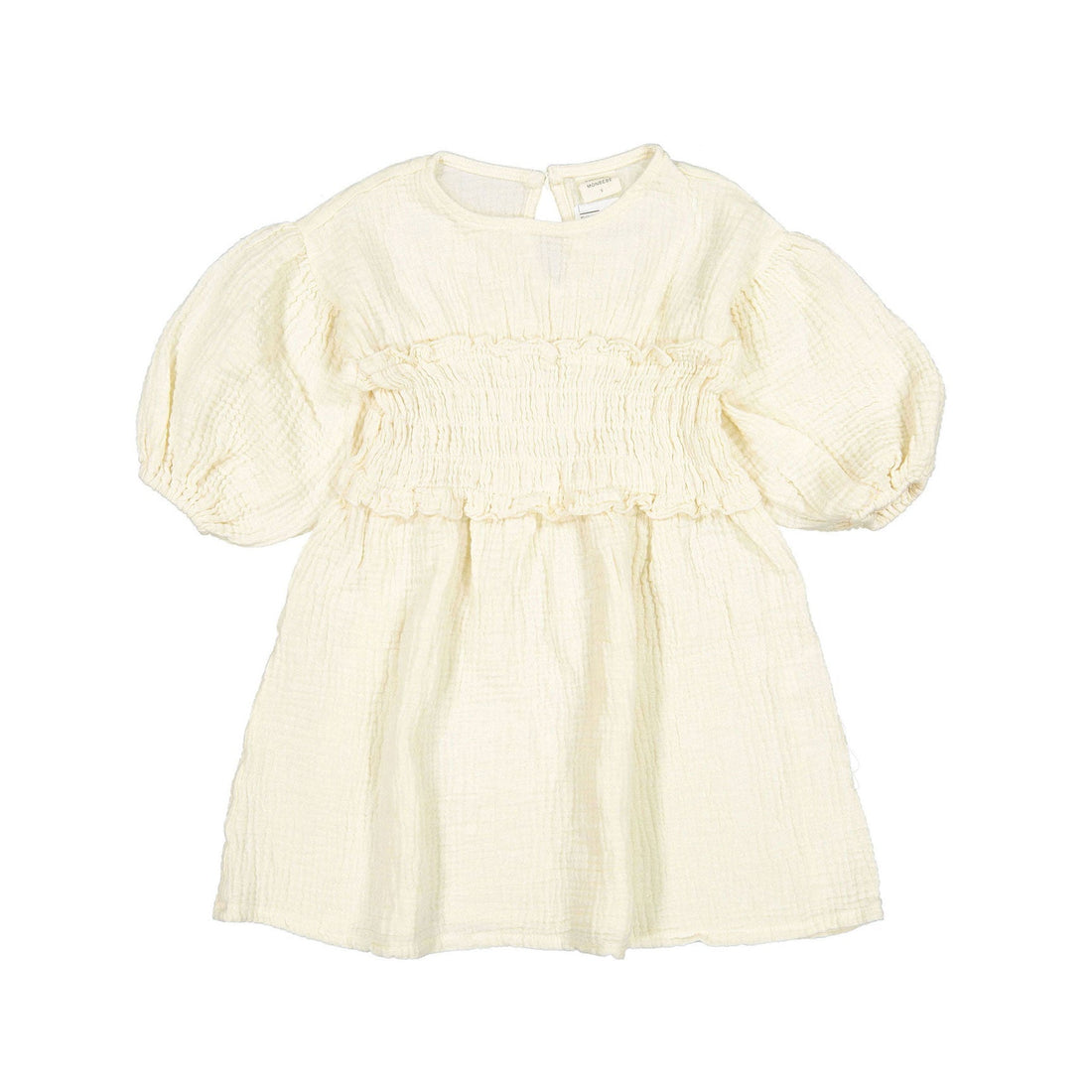 Monbebe dresses Monbebe Cream Smocke Dress