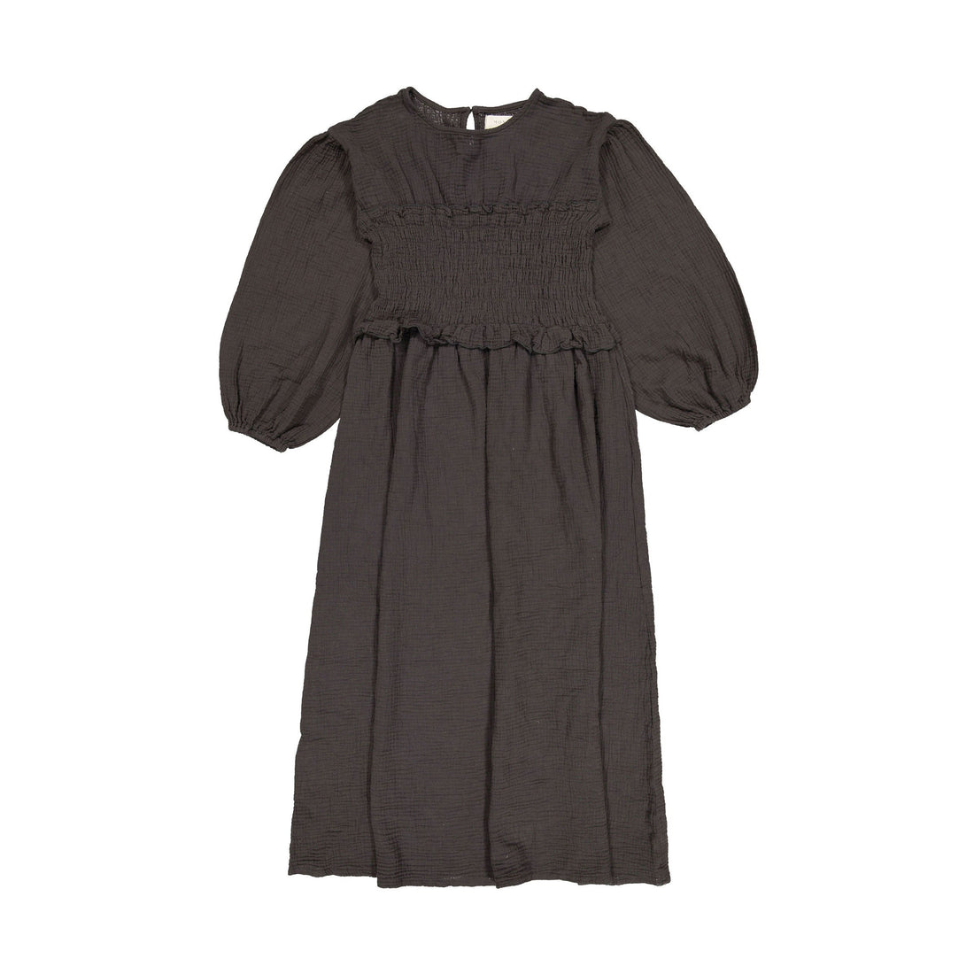Monbebe dresses OS Monbebe Charcoal Mom Smocked Dress