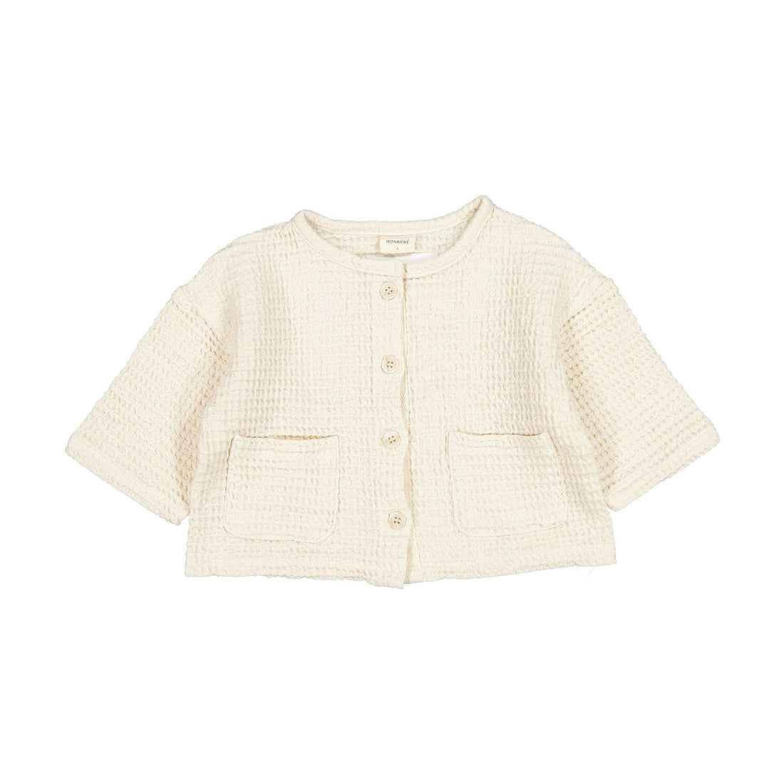 Monbebe knitwear Monbebe Cream Croiffle Cardigan