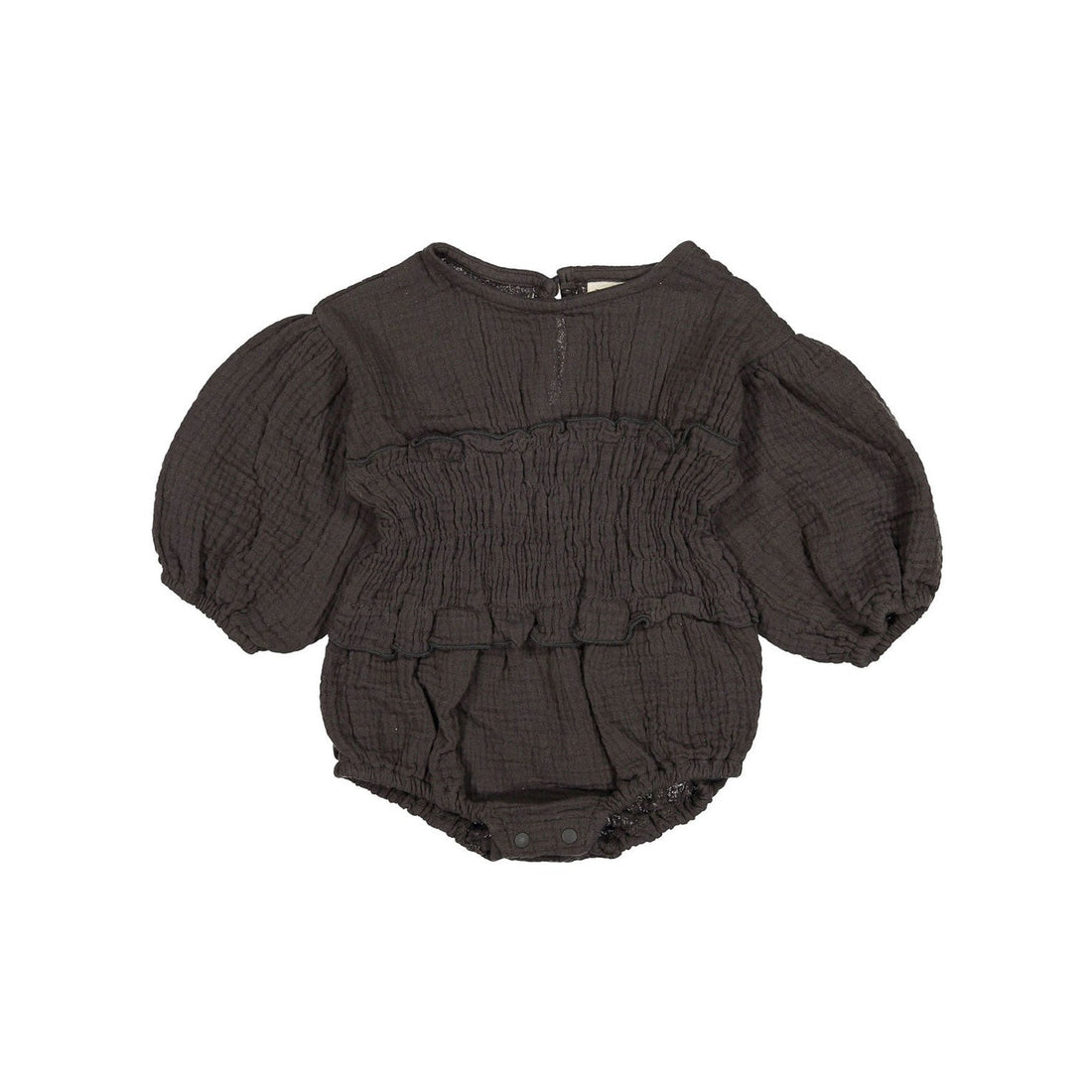 Monbebe rompers Monbebe Charcoal Smocked Romper