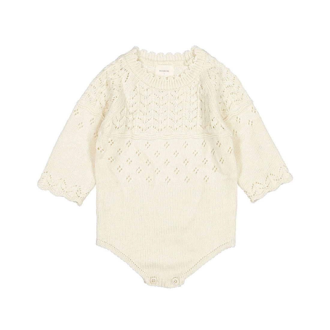 Monbebe rompers Monbebe Cream Mari Knit Romper
