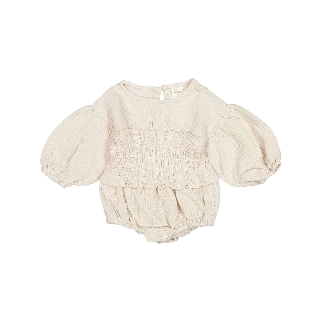 Monbebe rompers Monbebe Light Pink Smocked Romper