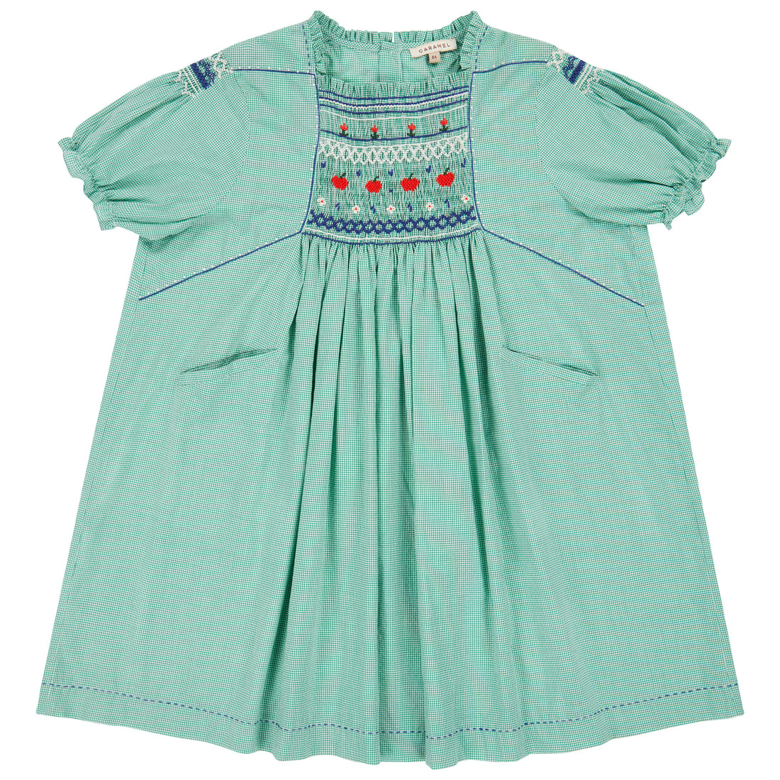 Caramel Green Gingham Moringa Dress