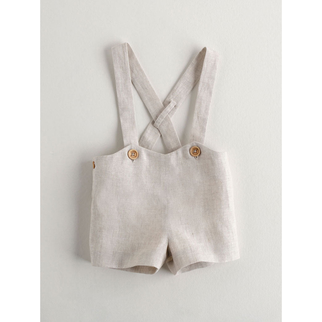 Nanos bottoms Nanos Beige Baby Suspender Shorts