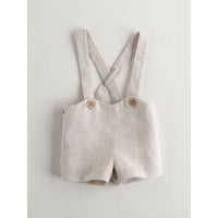 Nanos bottoms Nanos Beige Baby Suspender Shorts