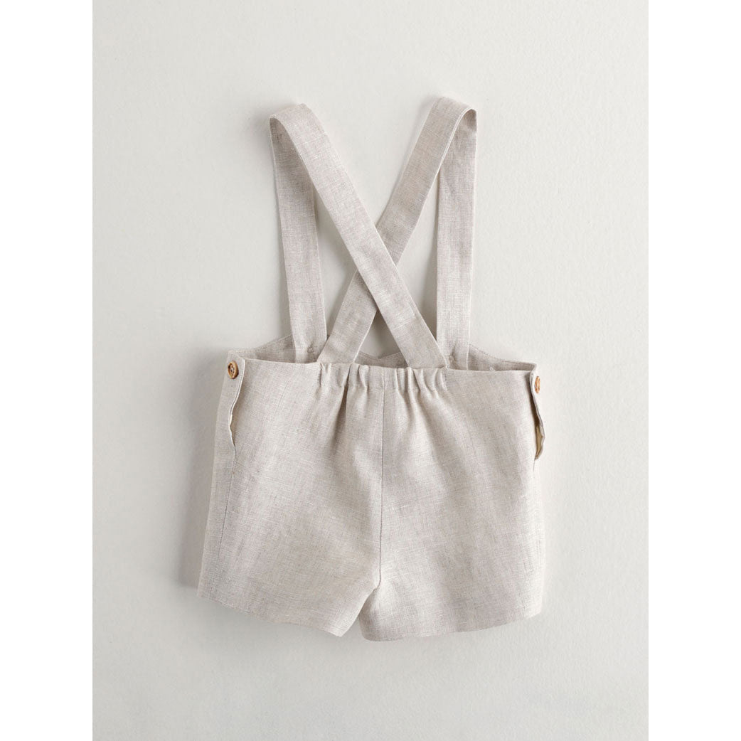 Nanos bottoms Nanos Beige Baby Suspender Shorts