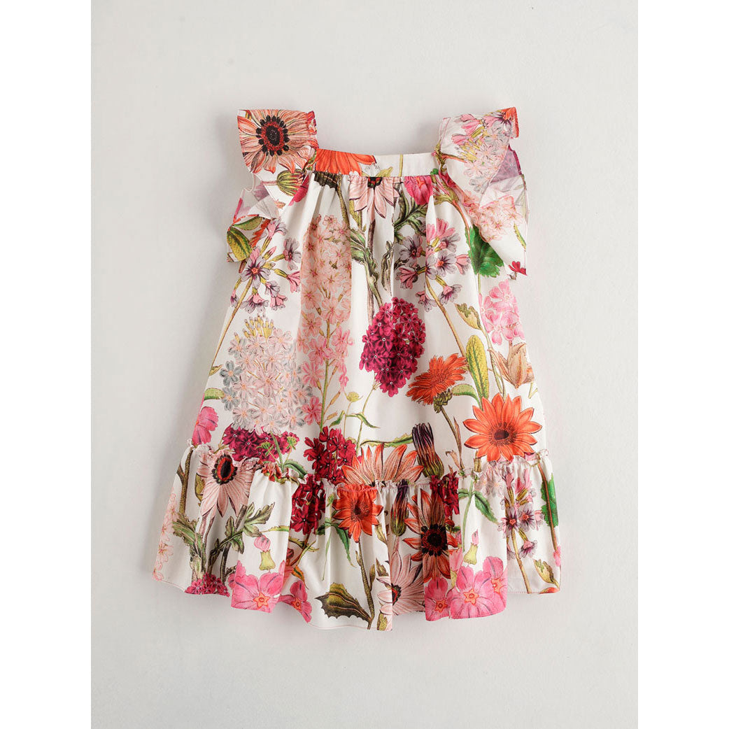 Nanos dresses Nanos Pink Florals Ruffle Dress