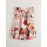 Nanos dresses Nanos Pink Florals Ruffle Dress