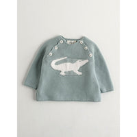 Nanos knitwear Nanos Green Croc Baby Sweater